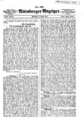 Nürnberger Anzeiger Freitag 28. August 1863