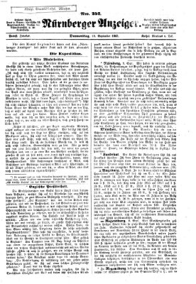 Nürnberger Anzeiger Donnerstag 10. September 1863