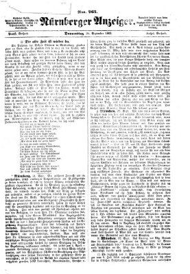 Nürnberger Anzeiger Donnerstag 24. September 1863