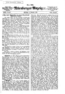 Nürnberger Anzeiger Freitag 25. September 1863