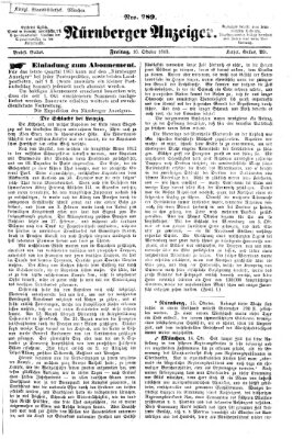 Nürnberger Anzeiger Freitag 16. Oktober 1863