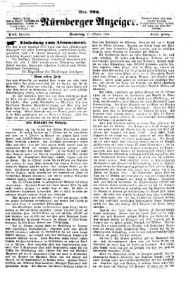 Nürnberger Anzeiger Samstag 17. Oktober 1863