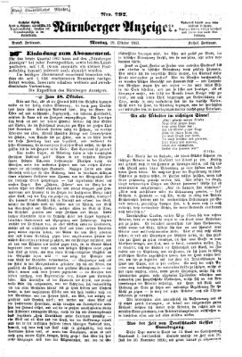 Nürnberger Anzeiger Montag 19. Oktober 1863