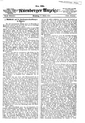 Nürnberger Anzeiger Sonntag 25. Oktober 1863