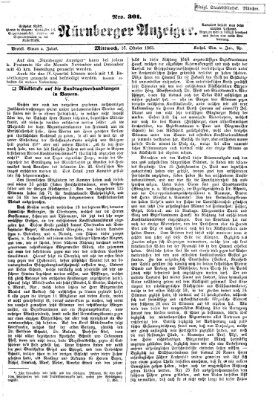 Nürnberger Anzeiger Mittwoch 28. Oktober 1863