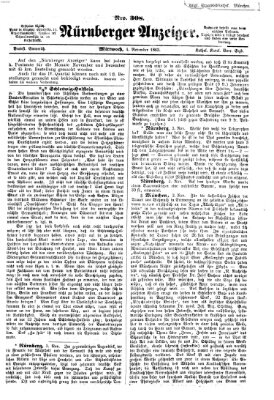 Nürnberger Anzeiger Mittwoch 4. November 1863