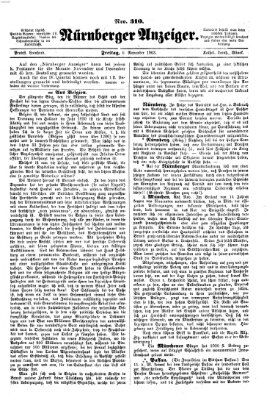 Nürnberger Anzeiger Freitag 6. November 1863