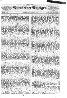 Nürnberger Anzeiger Mittwoch 18. November 1863