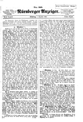 Nürnberger Anzeiger Dienstag 1. Dezember 1863