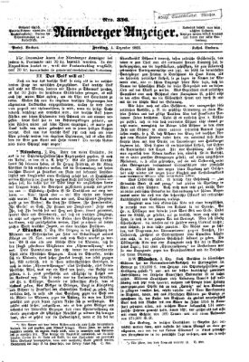 Nürnberger Anzeiger Freitag 4. Dezember 1863