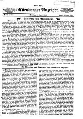 Nürnberger Anzeiger Dienstag 15. Dezember 1863