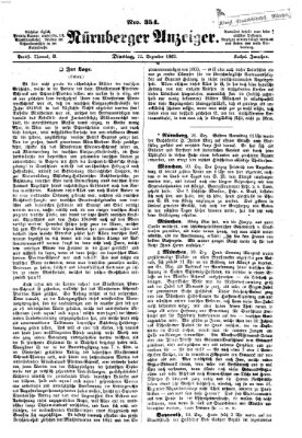 Nürnberger Anzeiger Dienstag 22. Dezember 1863