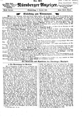 Nürnberger Anzeiger Donnerstag 31. Dezember 1863