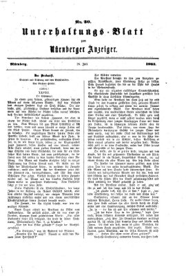 Nürnberger Anzeiger Sonntag 26. Juli 1863