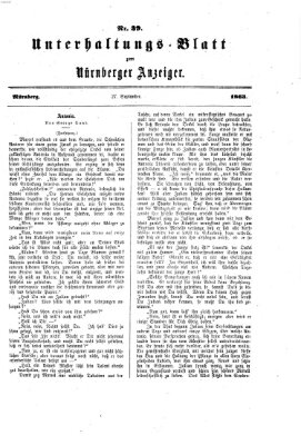 Nürnberger Anzeiger Sonntag 27. September 1863