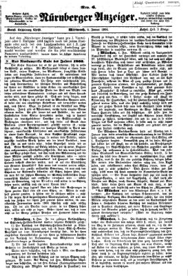 Nürnberger Anzeiger Mittwoch 6. Januar 1864