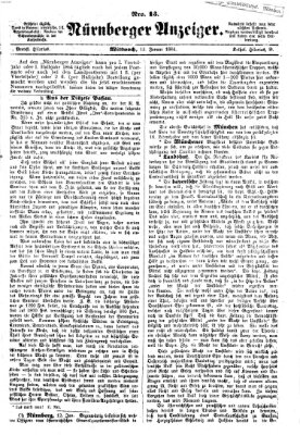 Nürnberger Anzeiger Mittwoch 13. Januar 1864