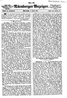 Nürnberger Anzeiger Mittwoch 27. Januar 1864