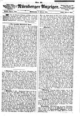 Nürnberger Anzeiger Mittwoch 10. Februar 1864