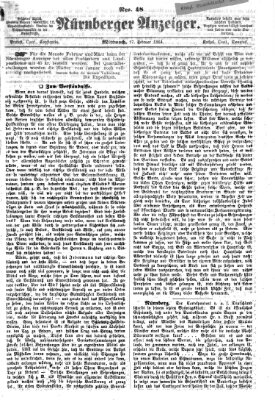 Nürnberger Anzeiger Mittwoch 17. Februar 1864