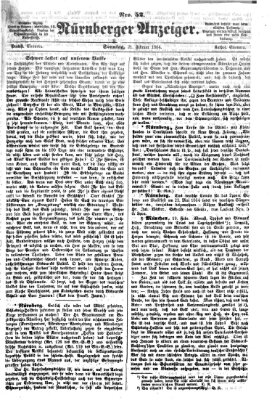 Nürnberger Anzeiger Sonntag 21. Februar 1864