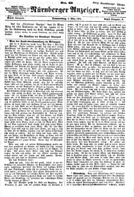 Nürnberger Anzeiger Donnerstag 3. März 1864
