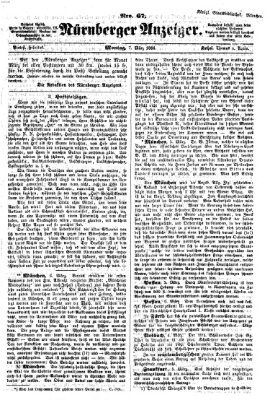 Nürnberger Anzeiger Montag 7. März 1864