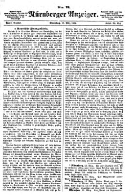 Nürnberger Anzeiger Sonntag 13. März 1864