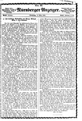 Nürnberger Anzeiger Dienstag 15. März 1864