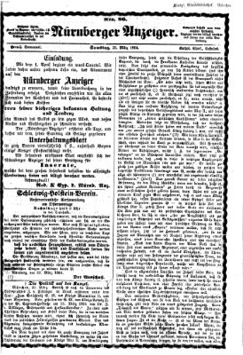 Nürnberger Anzeiger Samstag 26. März 1864