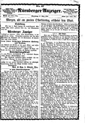 Nürnberger Anzeiger Sonntag 27. März 1864