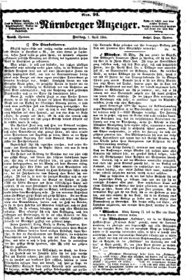 Nürnberger Anzeiger Freitag 1. April 1864