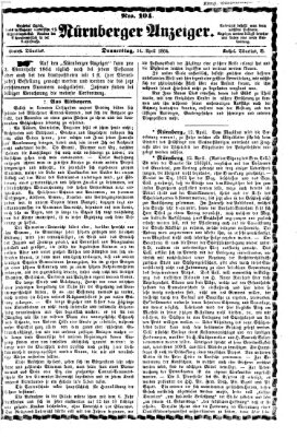 Nürnberger Anzeiger Donnerstag 14. April 1864