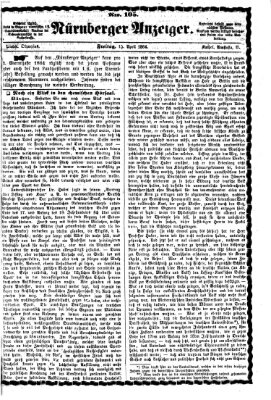 Nürnberger Anzeiger Freitag 15. April 1864