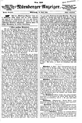 Nürnberger Anzeiger Mittwoch 20. April 1864