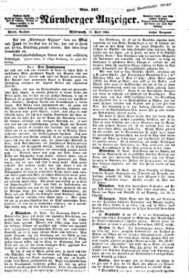 Nürnberger Anzeiger Mittwoch 27. April 1864