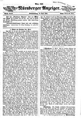 Nürnberger Anzeiger Donnerstag 28. April 1864