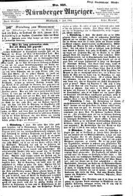 Nürnberger Anzeiger Mittwoch 8. Juni 1864