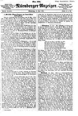 Nürnberger Anzeiger Sonntag 26. Juni 1864