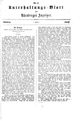 Nürnberger Anzeiger Sonntag 3. Januar 1864