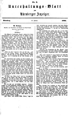 Nürnberger Anzeiger Sonntag 10. Januar 1864