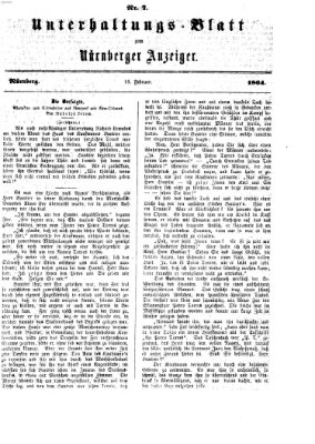 Nürnberger Anzeiger Sonntag 14. Februar 1864