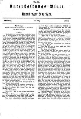 Nürnberger Anzeiger Sonntag 13. März 1864