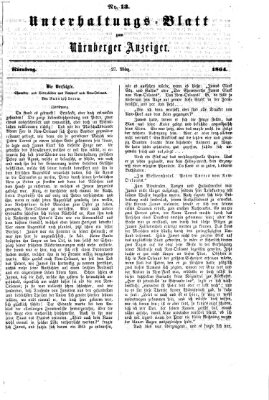 Nürnberger Anzeiger Sonntag 27. März 1864