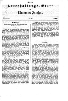 Nürnberger Anzeiger Sonntag 10. April 1864