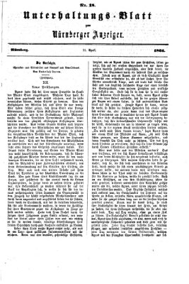 Nürnberger Anzeiger Sonntag 1. Mai 1864