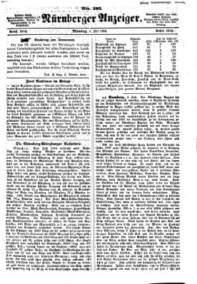 Nürnberger Anzeiger Montag 4. Juli 1864