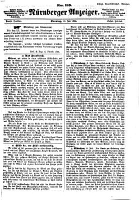 Nürnberger Anzeiger Sonntag 10. Juli 1864