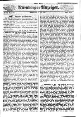 Nürnberger Anzeiger Mittwoch 13. Juli 1864