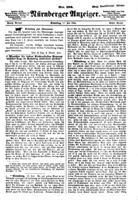 Nürnberger Anzeiger Sonntag 17. Juli 1864